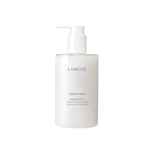 LANEIGE Cream Skin Toner & Moisturizer: Lightweight Refillable Korean Milky Toner with Ceramide & Peptide for Hydration, Firming, & Barrier Support