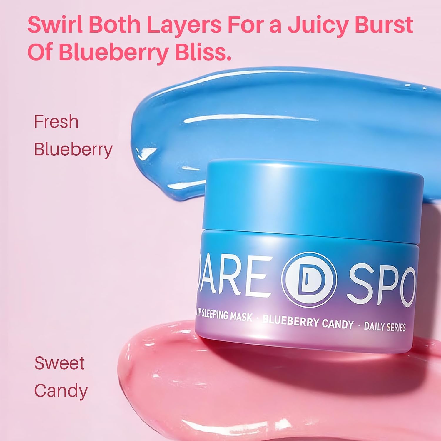 SPODARE Blueberry Lip Mask Overnight, Swirl Lip Sleeping Mask -12g
