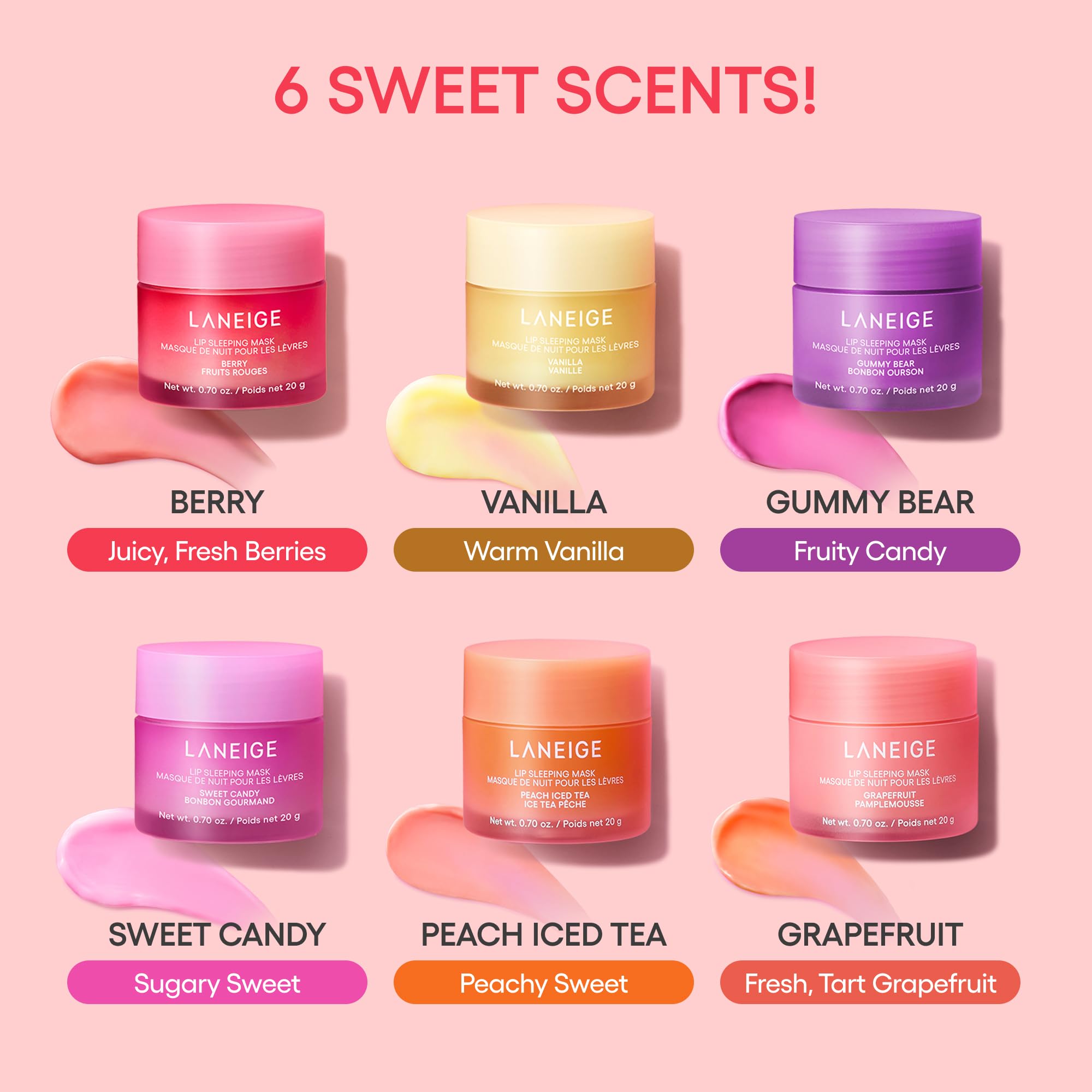 LANEIGE Lip Sleeping Mask: Korean Overnight Treatment For Dry Lips | Hydrating & Nourishing Overnight Lip Treatment Mask with Vitamin C, Shea & Murumuru Seed Butter