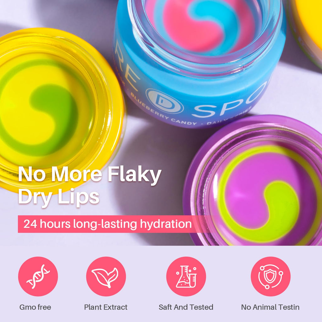 SPODARE Blueberry Lip Mask Overnight, Swirl Lip Sleeping Mask -12g