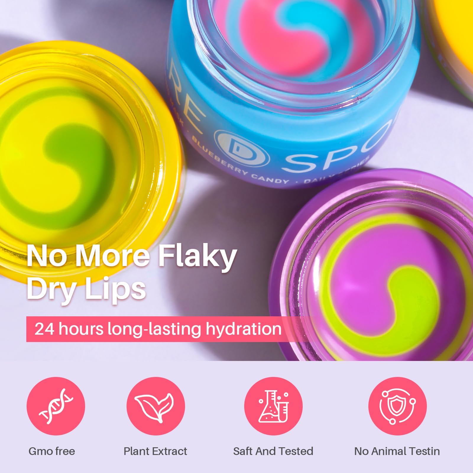 SPODARE Blueberry Lip Mask Overnight, Swirl Lip Sleeping Mask -12g