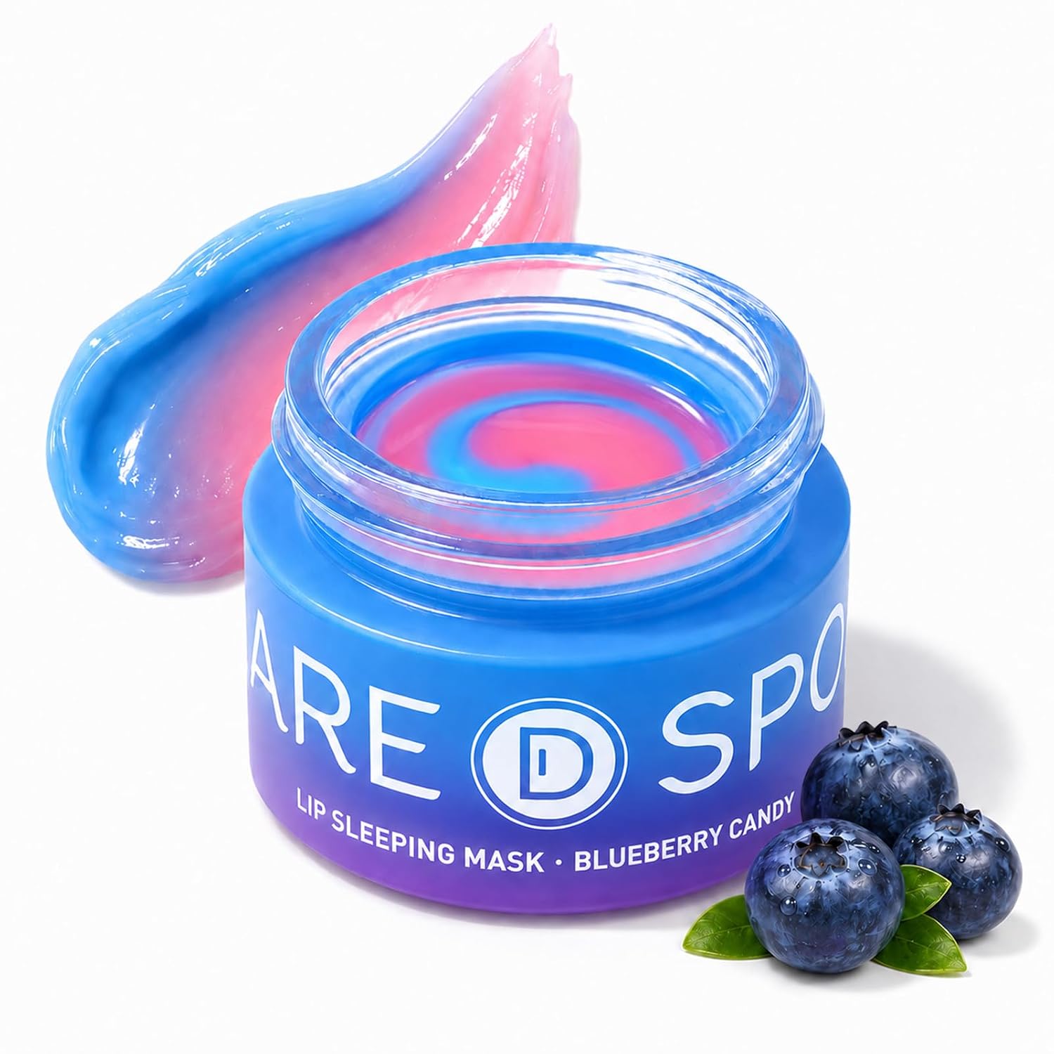 SPODARE Blueberry Lip Mask Overnight, Swirl Lip Sleeping Mask -12g
