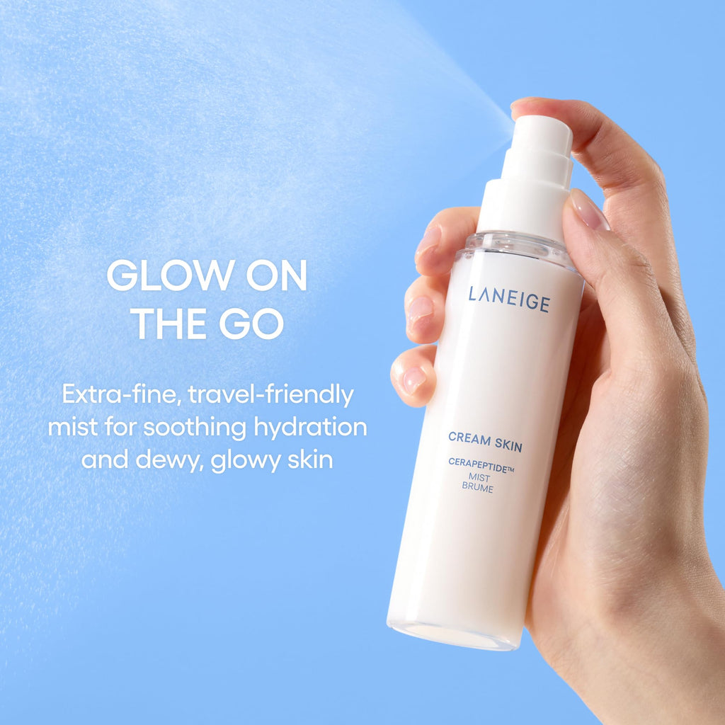 LANEIGE Cream Skin Toner & Moisturizer: Lightweight Refillable Korean Milky Toner with Ceramide & Peptide for Hydration, Firming, & Barrier Support