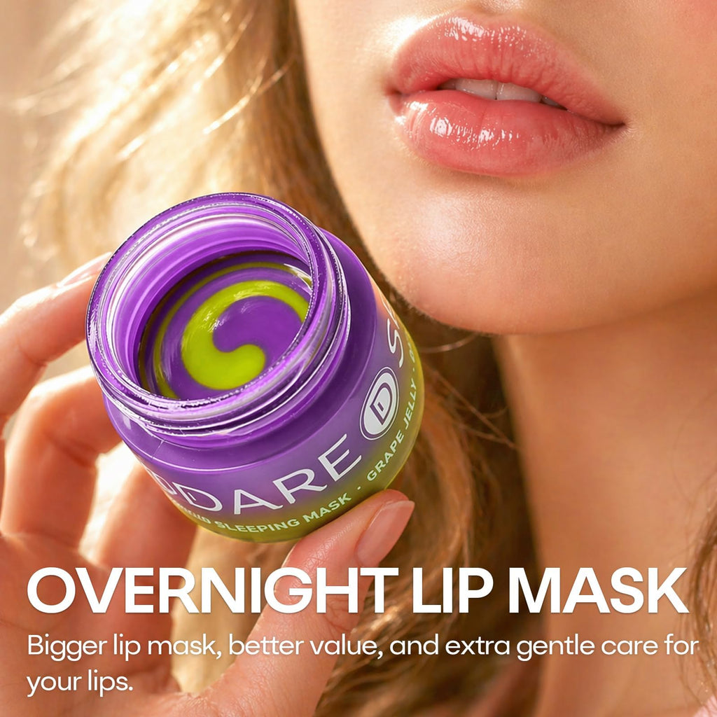 SPODARE Blueberry Lip Mask Overnight, Swirl Lip Sleeping Mask -12g