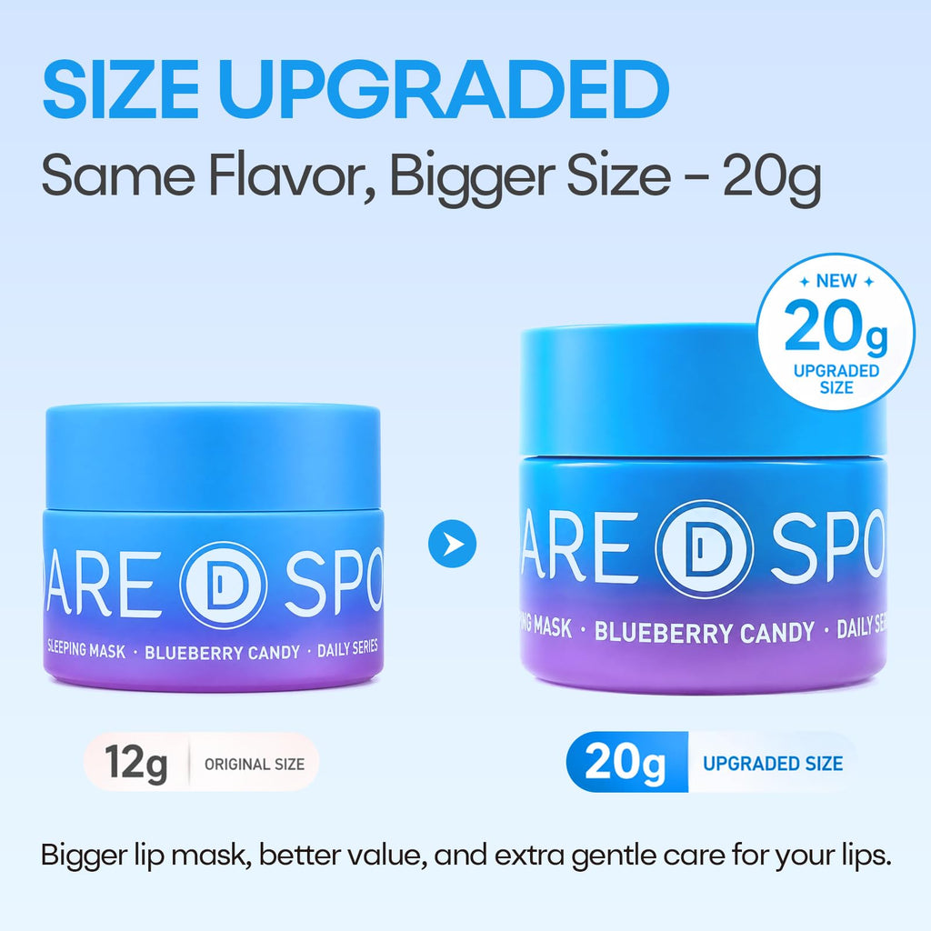 SPODARE Blueberry Lip Mask Overnight, Swirl Lip Sleeping Mask -12g