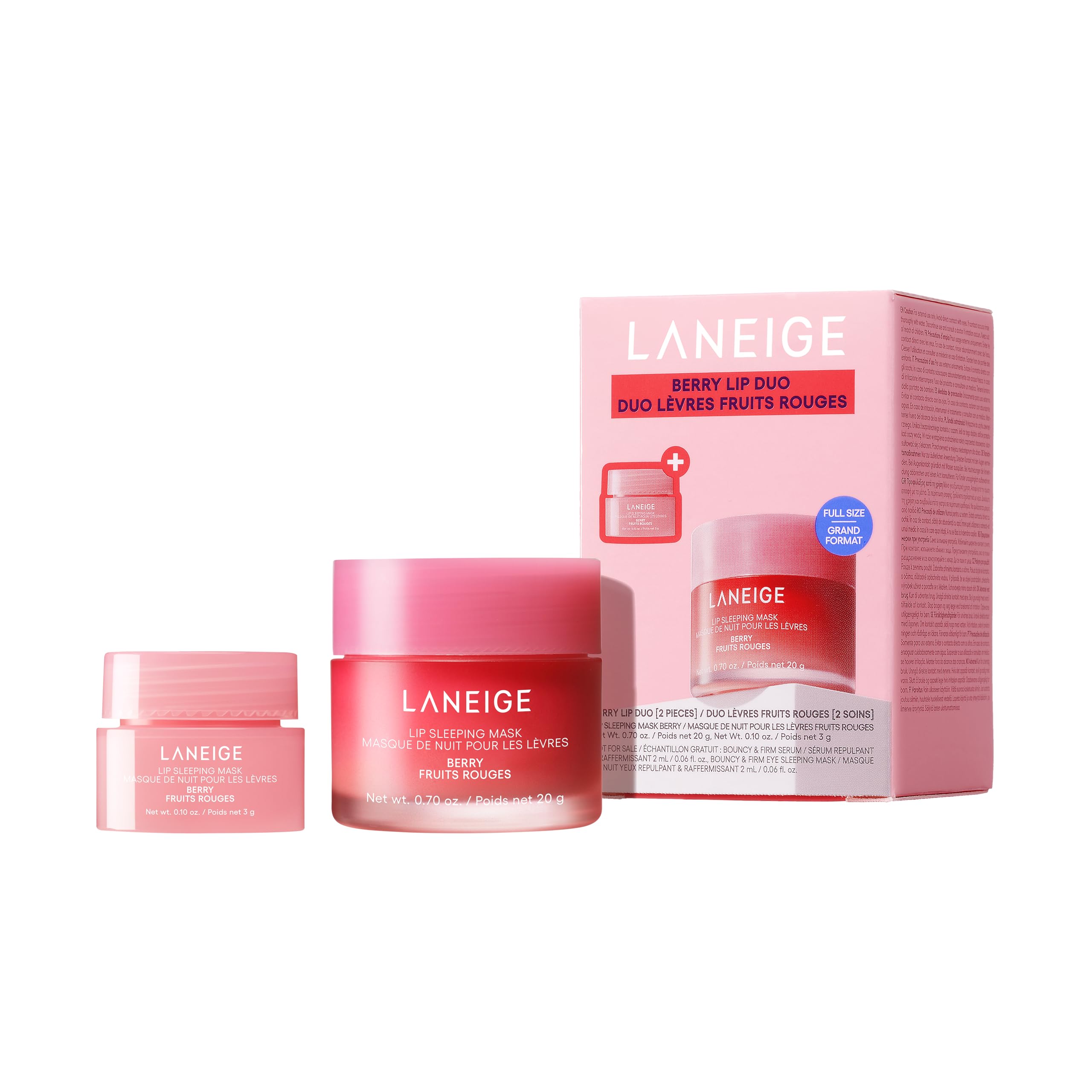 LANEIGE Lip Sleeping Mask: Korean Overnight Treatment For Dry Lips | Hydrating & Nourishing Overnight Lip Treatment Mask with Vitamin C, Shea & Murumuru Seed Butter